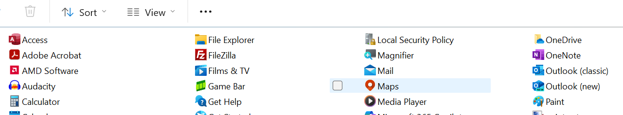 Small list of some apps